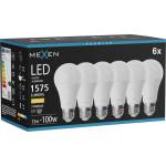 Mexen Nova 6x LED крушка E27, A60, 15W, Топла - 3000K, 1575 lm - L100-E27-1530-01x06 (L100-E27-1530-01x06)