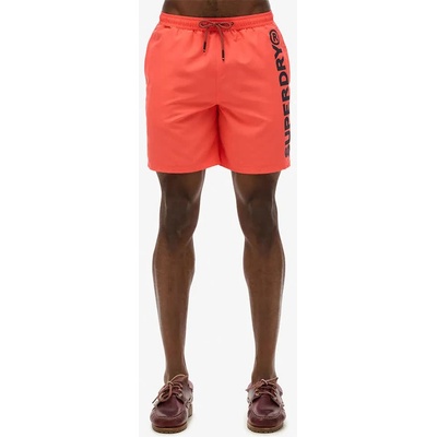 Superdry Бански гащета Superdry Sport Graphic 17´´ swimming shorts - Orange (Hot Coral)