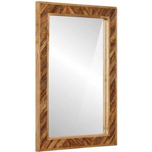 vidaXL Огледало Кафяво 70 x 50 x 2.5 cm Стъкло (4018947)