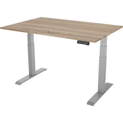 Delso Výškovo nastaviteľný stôl PROJUSTER 60 x 120 cm dub sonoma / sivá