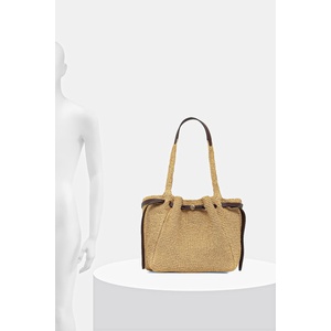 Tory Burch шопинг чанта дамска от сплетена материя Romy (178696)