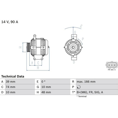 Generátor BOSCH 0 986 049 980 (0986049980)