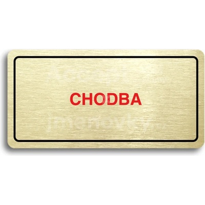 ACCEPT Piktogram CHODBA - zlatá tabulka - barevný tisk