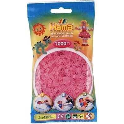 HAMA Zažehlovací korálky MIDI průhledné růžové 1000ks H207-72