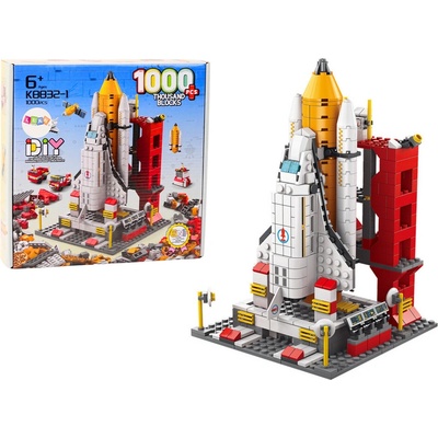 LEAN TOYS Stavebnica Vesmírna raketa 6v1 - 1000 ks