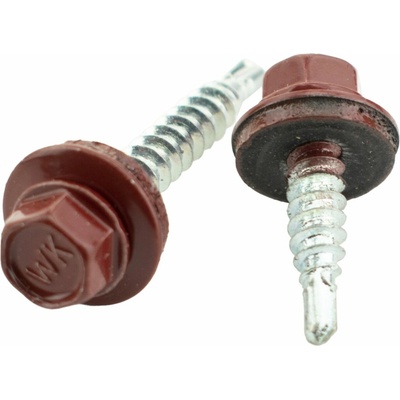 WT WINTECH Střešní šroub 4,8 × 35mm, RAL 3009, s EPDM podložkou, blistr 20ks – Hledejceny.cz