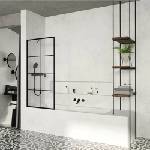Radaway Параван за вана Radaway Modo New PNJ II Factory черен матово-прозрачен 70x150 см стъкло 8 мм (10006070-54-55)