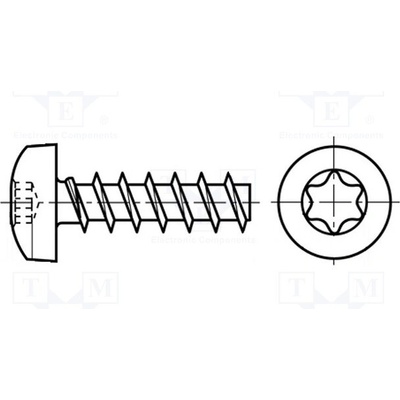 BOSSARD 3137667 Vrut; 2,2x16; Hlava: válcová; Torx®; TX06; kalená ocel; Øhlavy: 4mm – Hledejceny.cz