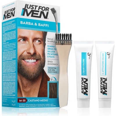 Just For Men Hair Mustache And Beard M-35 MEDIUM BROWN středně hnědá