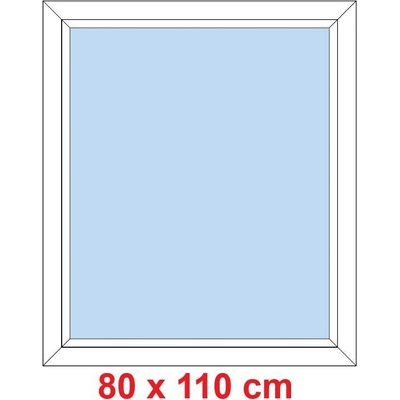 Soft Plastové okno 800 x 1100 mm, FIX neotevíravé, Antracit struktura/bílá, levé