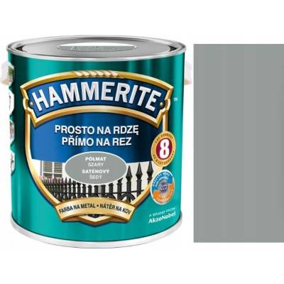 Emalie Hammerite na kov polomatná šedá 2,5 l