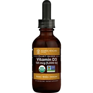 Global Healing Витамин D3 125 g /5000 IU 59.2 ml капки | Global Healing (30416 (VD3-2OZ))