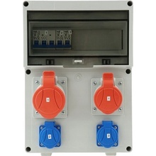 Staveništní rozvaděč 400V 32A/5P + 400V 16A/5P + 230V 16A jištěný