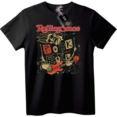 NOONEBRAND Тениска Rolling Stone Рок Рол - 6XL, White