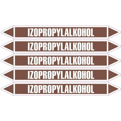 Grafiko | Izopropylalkohol - dle ČSN 13 0072 - Materiál Samolepící PVC folie, Rozměr aršík 5ks šipka 400x52mm