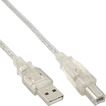 InLine 34510T USB кабел 1 м USB A USB B Прозрачен (34510T) (34510T)