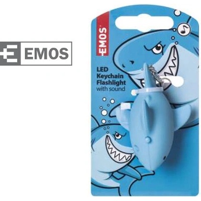 Prívesok na kľúče LED EMOS plastová so zvukom exotické zvieratá Žralok