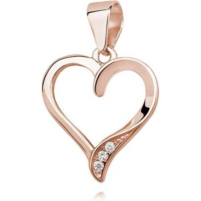 Lafira stříbrný přívěsek srdce Bell Rose Z1176C RG