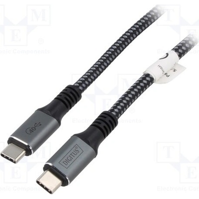 Digitus DB-300443-010-S Power Delivery (PD), USB 4.0, USB C vidlice, z obou stran
