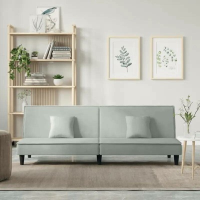vidaXL Rozkládací pohovka světle šedá samet 11461.351907