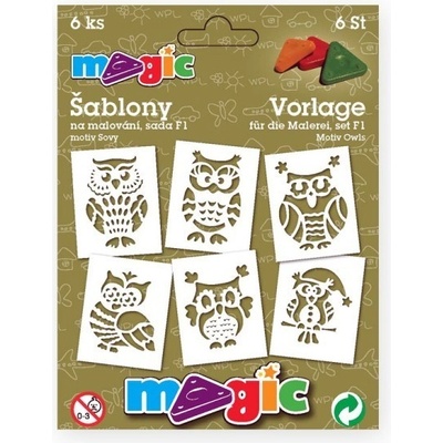 Primo Magic Šablony papírové Sovy sada 6 ks