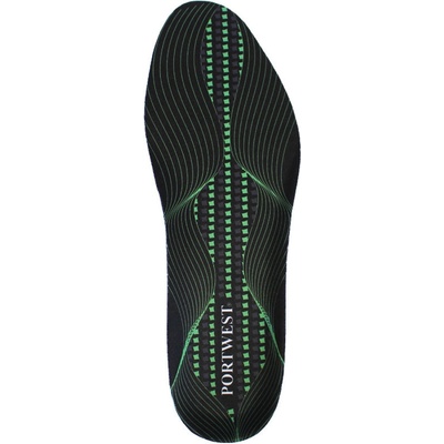 PORTWEST Vložky gelové Cushion & Arch Support FC82 POR-FC82BGNM Černo-zelená