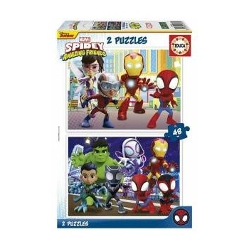Educa Комплект от 2 Пъзела Educa Spidey Amazing Friends