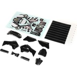 Losi Пластмасова обшивка Losi, черна, стикери: PM-MX