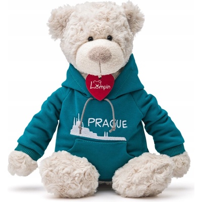 Lumpin Medveď Spencer v modrej mikine Praha, 35 cm