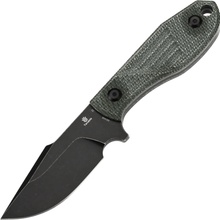 ! Tenable Knives Tiny Dancer Blackwash D2, Green Micarta G014A6