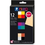 FIMO Глина, комплект, горима, 12x25 g, FIMO "Professional Basic", 12 различни цвята 8043C12-1 (8043C12-1)