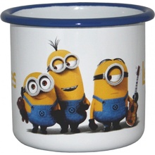 Metalac Hrnček 8cm Mimoni modrý okraj MVA1228 370 ml
