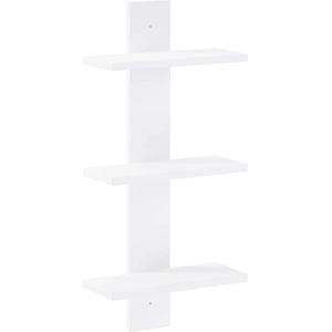 vidaXL Стенен рафт Бяло 30 x 13.5 x 64.5 cm Инженерна дървесина (8020313)