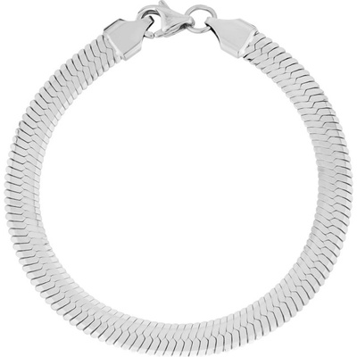 Victoria Filippi Stainless Steel ocelový herringbone náramek plochý had NR2274/51 stříbrná