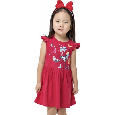 Winkiki Kids Wear dívčí šaty Motýlci malinová