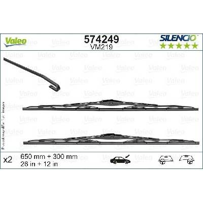 Valeo Silencio CONVENTIONAL Set 650+280 mm VA 574249