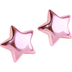 HARAHU Обици AD-33419 - Star / Светло Розова KP33419