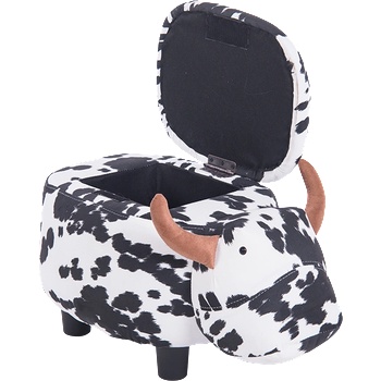 Image 1 of Carmen Детска табуретка с ракла - черно-бяла крава (b3530952)