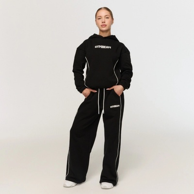 GymBeam Dámske tepláky Varsity Black