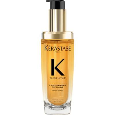 Kérastase Kérastase Huile Originale Elixir Ultime, hair oil for dry hair, nourishing and protective for more shine without weighing it down, heat protection and anti-frizz, refillable, 75 ml - E4166700