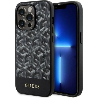 GUESS Кейс Guess GUHMP14LHGCFSEK за iPhone 14 Pro 6.1", черен / черен, твърд, GCube Stripes MagSafe (GUE002806-0)