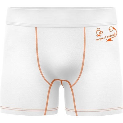 Suspect Animal Dětské funkční trenýrky Bamboo Heavy bílá/rezavá