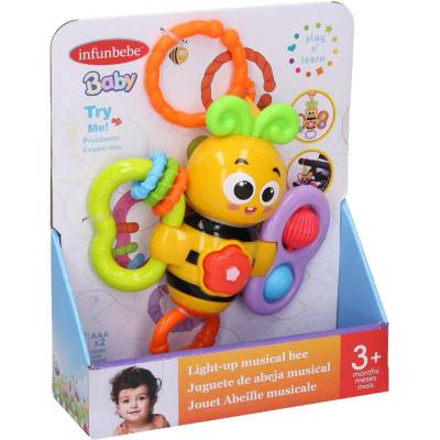 Infunbebe Včelka hrající s klipem 14 cm