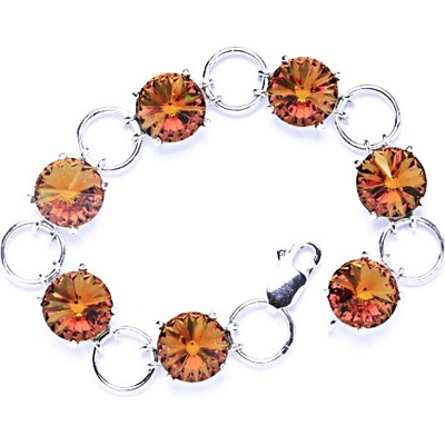 Čištín stříbrný s krystalyl Swarovski Rivoli Topaz R 1188