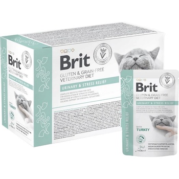 Brit Cat Gluten & Grain-Free Veterinary Diet Urinary & Stress Relief pouch 12 x 85 г