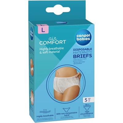 Canpol babies Maternity Briefs popôrodné nohavičky L 5 ks