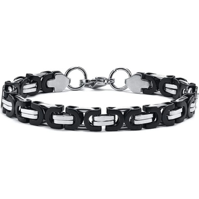 Daniel Dawson pánský ocelový náramek Ornel byzantský vzor NR2244-BR-067SB Černobílá