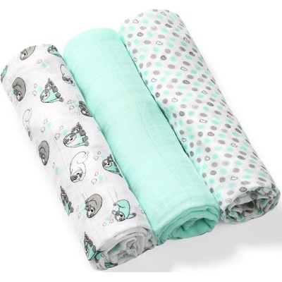 BabyOno Take Care Natural Diapers 70 x 70 Mint 3 ks