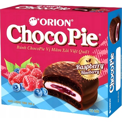 Orion chocopie čokoláda maliny čučoriedky 12 ks 360 g