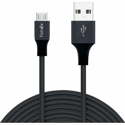 Fonex USBMICROFCF dátový USB/Micro USB 12 W, 1m, černý